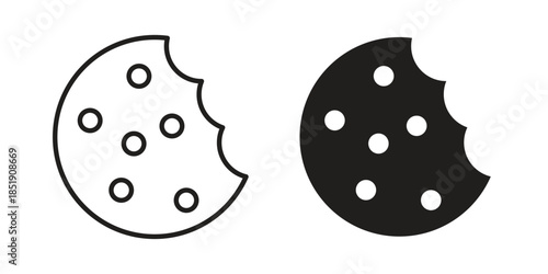 Cookie icons for designers, web developers, displays and websites