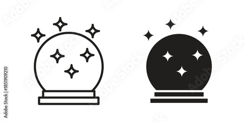 Crystal ball icons for designers, web developers, displays and websites