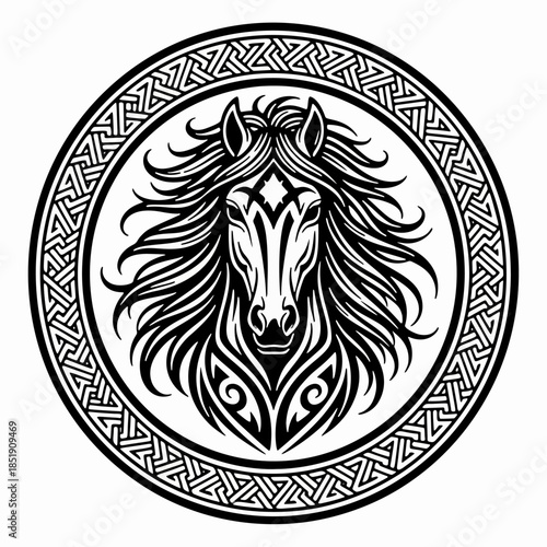 Esports black and white circle  logo of a wild, ferocious predator ready to hunt and dominate the game with strong, fast and deadly performance	
