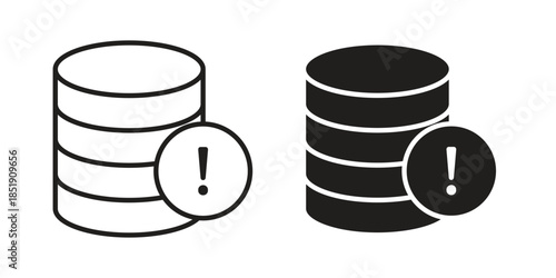 Data loss icons for designers, web developers, displays and websites
