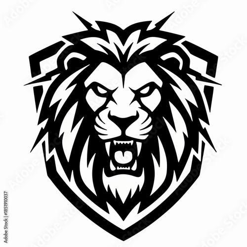 Esports logo of a wild lion, ferocious predator ready to hunt and dominate the game with strong, fast and deadly performance	
