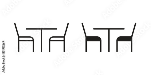 Dinner table icons for designers, web developers, displays and websites