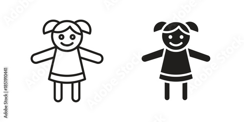 doll icons for designers, web developers, displays and websites