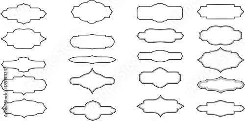 Decorative vintage label frames and borders vector collection for design projects