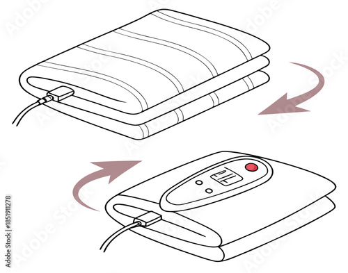 Electric iron isolated on a white background for office or home use