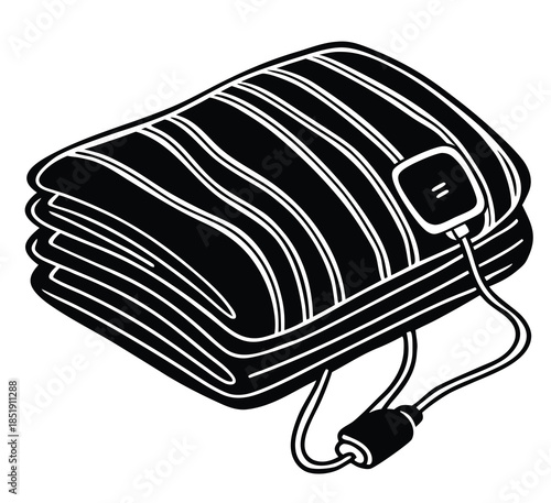 Folded dual-control electric blanket with separate heating zones for personalized comfort, featuring a plush fabric and easy-to-use controllers for optimal relaxation