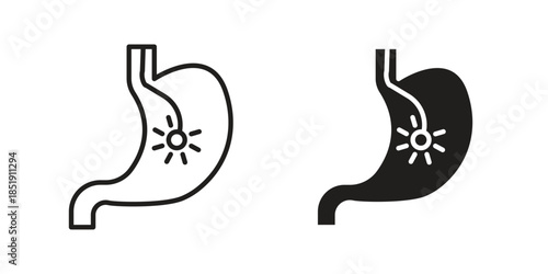 Endoscopy icons for designers, web developers, displays and websites