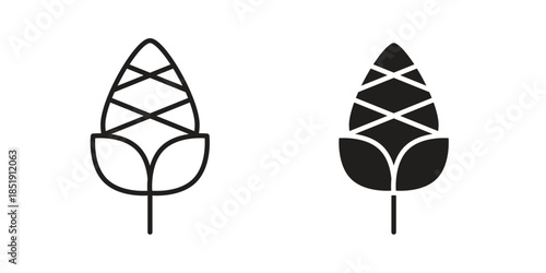 Fir cone icons for designers, web developers, displays and websites