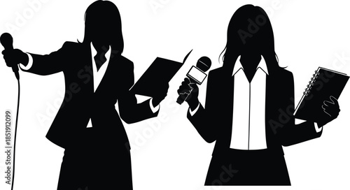 silhouettes of Businesswomen vector eps