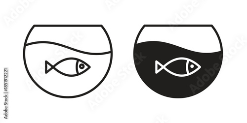 Fish bowl icons for designers, web developers, displays and websites