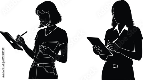 business woman with tablet computer