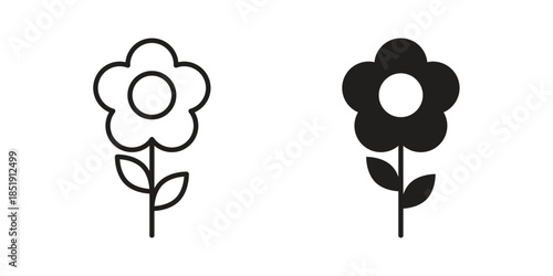 Flower icons for designers, web developers, displays and websites