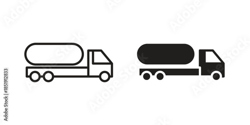 Fuel truck icons for designers, web developers, displays and websites