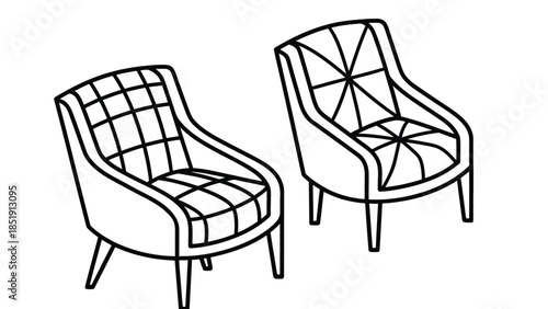 Modern chair designs with unique backrest patterns