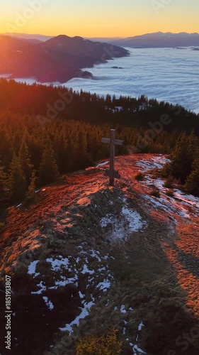 Sonnenuntergang Rennfeld - Hochsteiermark - Österrreich - Abendrot - Nebelmeer