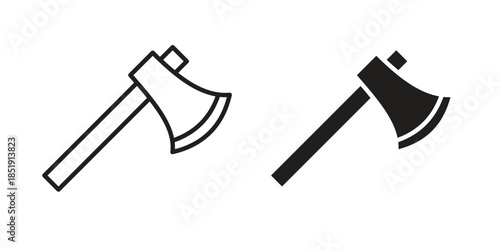 Hatchet icons for designers, web developers, displays and websites
