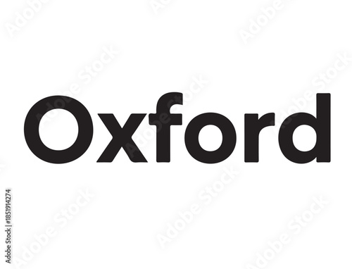 Oxford in silhouette white background.