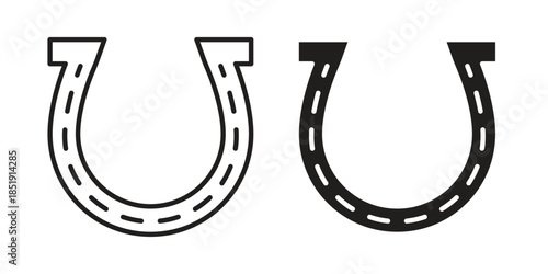 Horseshoe icons for designers, web developers, displays and websites