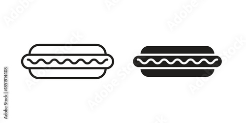 Hot dog icons for designers, web developers, displays and websites