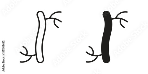 Human artery icons for designers, web developers, displays and websites