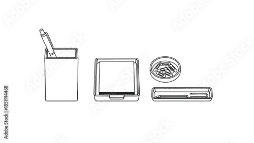 Office supplies for a productive workspace