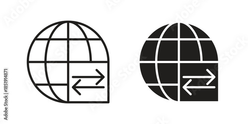 Import and export icons for designers, web developers, displays and websites