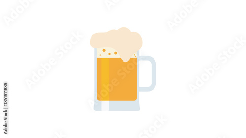 Beer mug vector isolated icon. Beer mug emoji illustration. Beer mug vector isolated emoticon. 