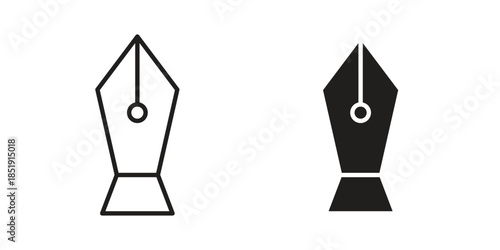 Ink pen icons for designers, web developers, displays and websites