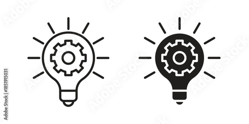 Innovation icons for designers, web developers, displays and websites