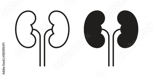 Kidney icons for designers, web developers, displays and websites