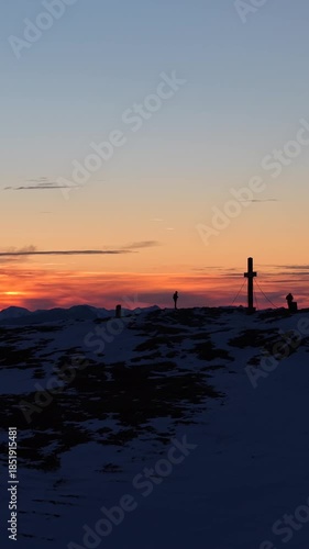 Sonnenuntergang Hohe Veitsch - Hochsteiermark - Österreich - Alpen - Hochnebel - Nebelmeer