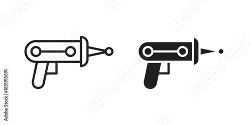 Laser gun icons for designers, web developers, displays and websites