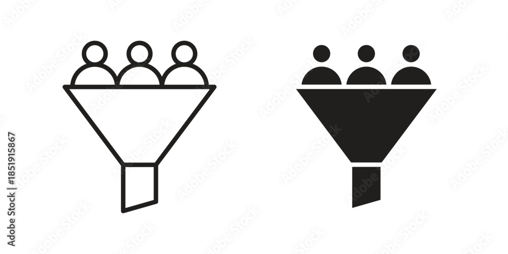 Fototapeta premium Lead generation icons for designers, web developers, displays and websites