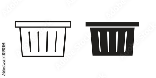Laundry basket icons for designers, web developers, displays and websites