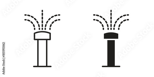 Lawn sprinkler icons for designers, web developers, displays and websites