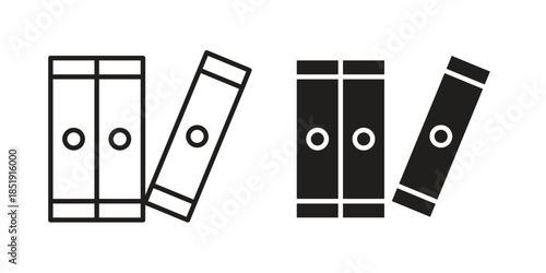 Library icons for designers, web developers, displays and websites