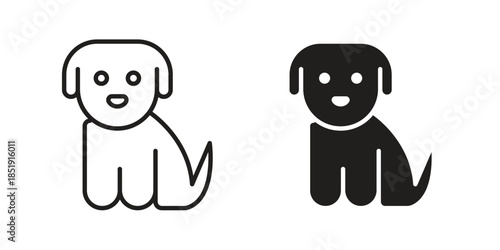 Little puppy icons for designers, web developers, displays and websites