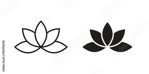 Lotus icons for designers, web developers, displays and websites