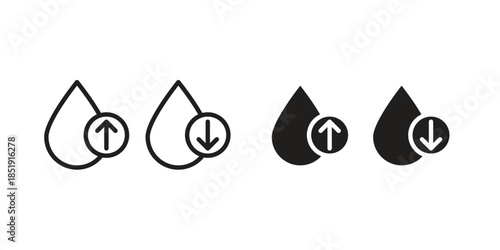 Low and high cholesterol icons for designers, web developers, displays and websites