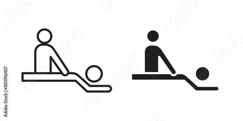 Massage icons for designers, web developers, displays and websites