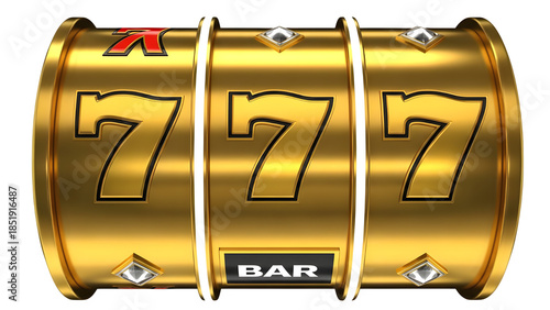 Golden slot machine winning combination 777 jackpot