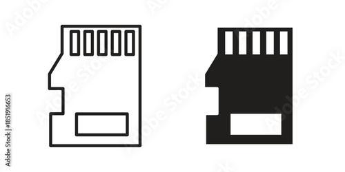 Memory card icons for designers, web developers, displays and websites