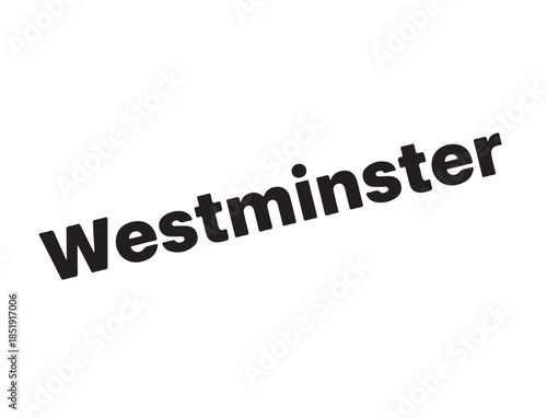  Westminster in silhouette white background.
