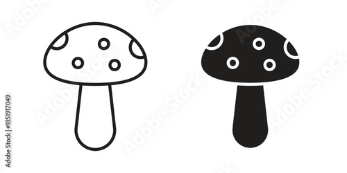 Mushrooms icons for designers, web developers, displays and websites