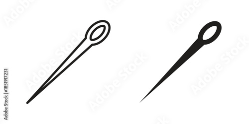 Needle icons for designers, web developers, displays and websites