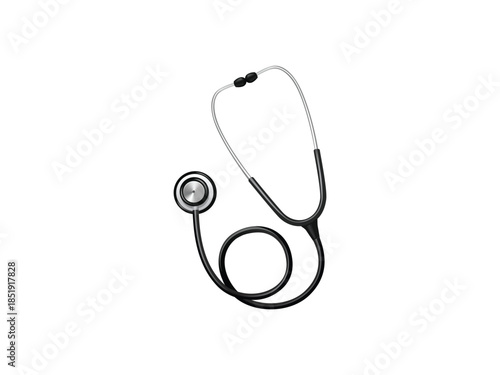Professional stethoscope medical equipment isolated on white background, healthcare vector illustration ideal for doctors, hospital, clinical, medical concept, pharmacy and nurse graphics