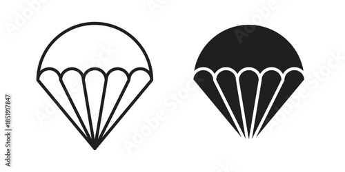 Parachute icons for designers, web developers, displays and websites