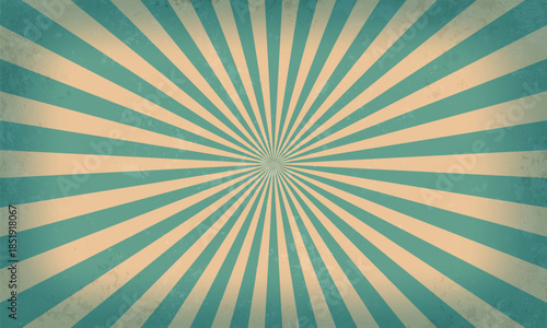 Retro striped background with grunge texture. Vintage backdrop for circus or festival. Vector illustration.