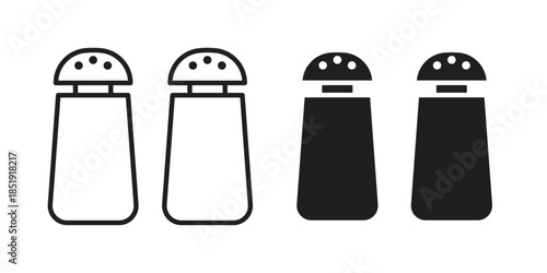 Pepper shaker icons for designers, web developers, displays and websites