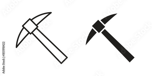 Pick axe icons for designers, web developers, displays and websites
